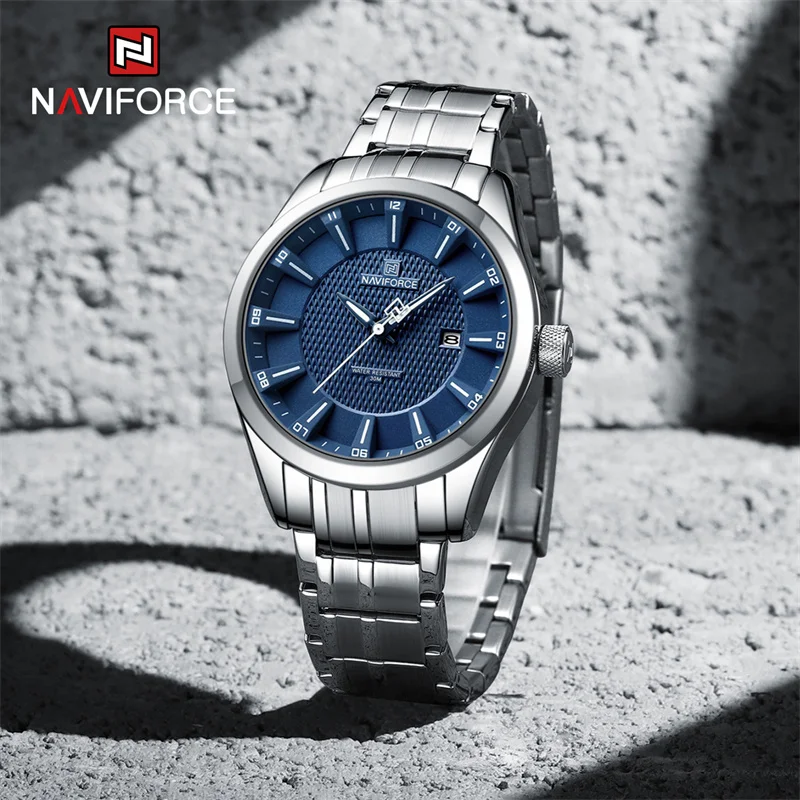 Naviforce 8032 CH - Silver Blue For Men