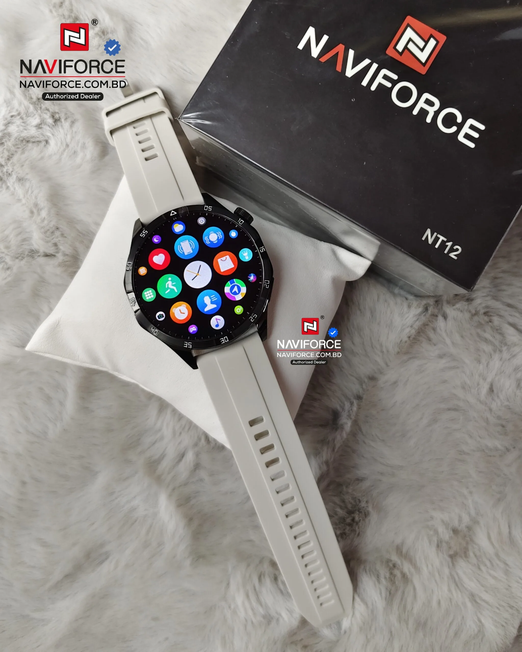 Naviforce NT12 Smart Watch – Black Gray- 3