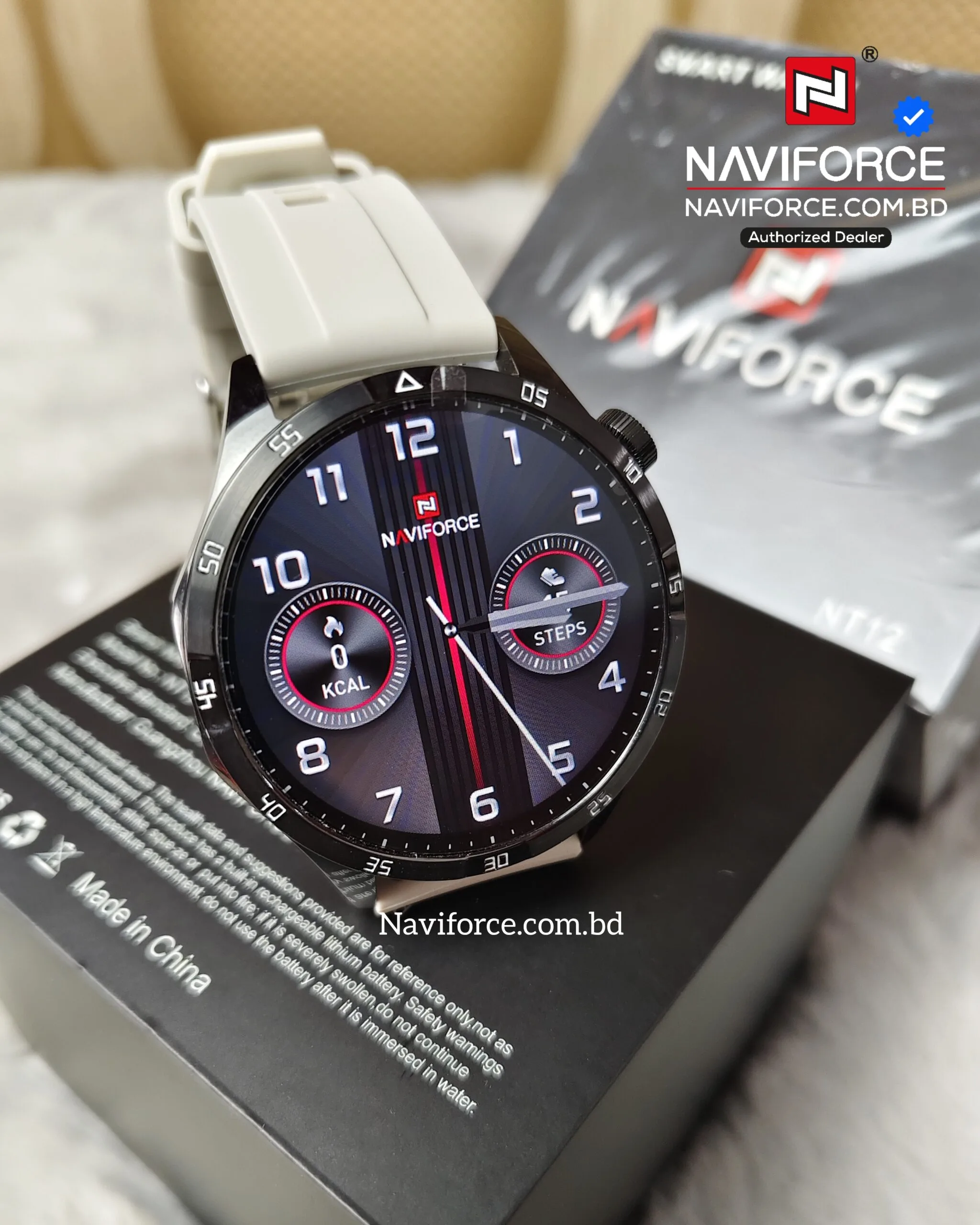 Naviforce NT12 Smart Watch – Black Gray -1