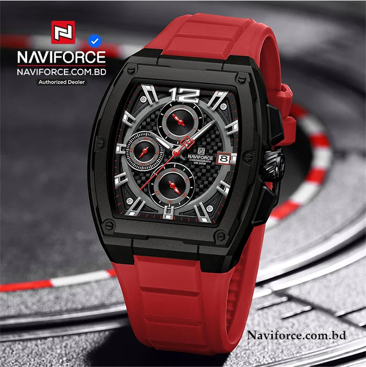 Naviforce 8050 - Red Black For Men