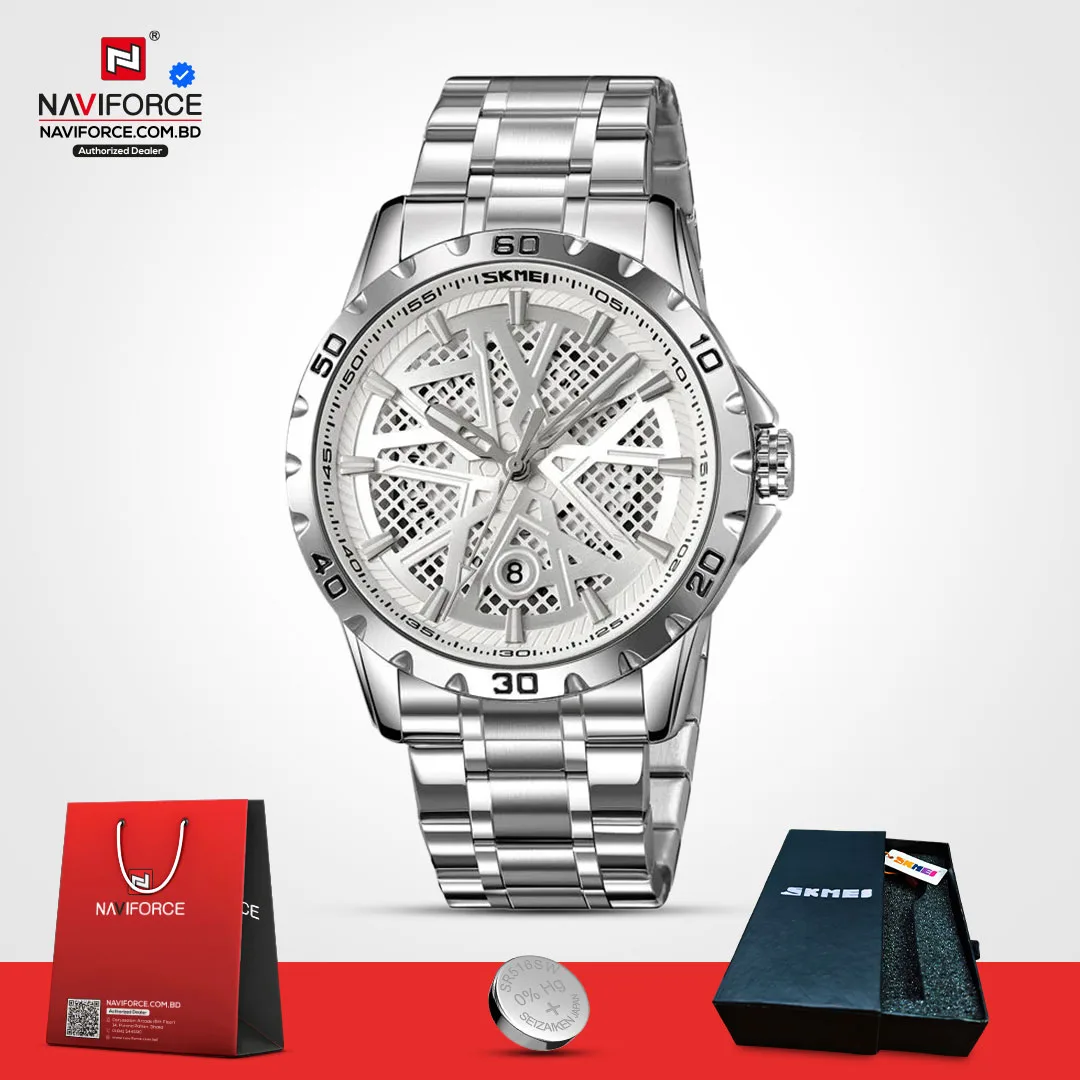 Skmei-9337-CH-–-Sliver-For-Men