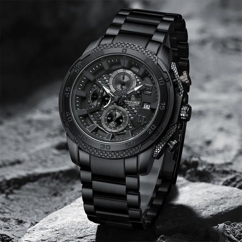 Naviforce 8047 CH - Black For Men