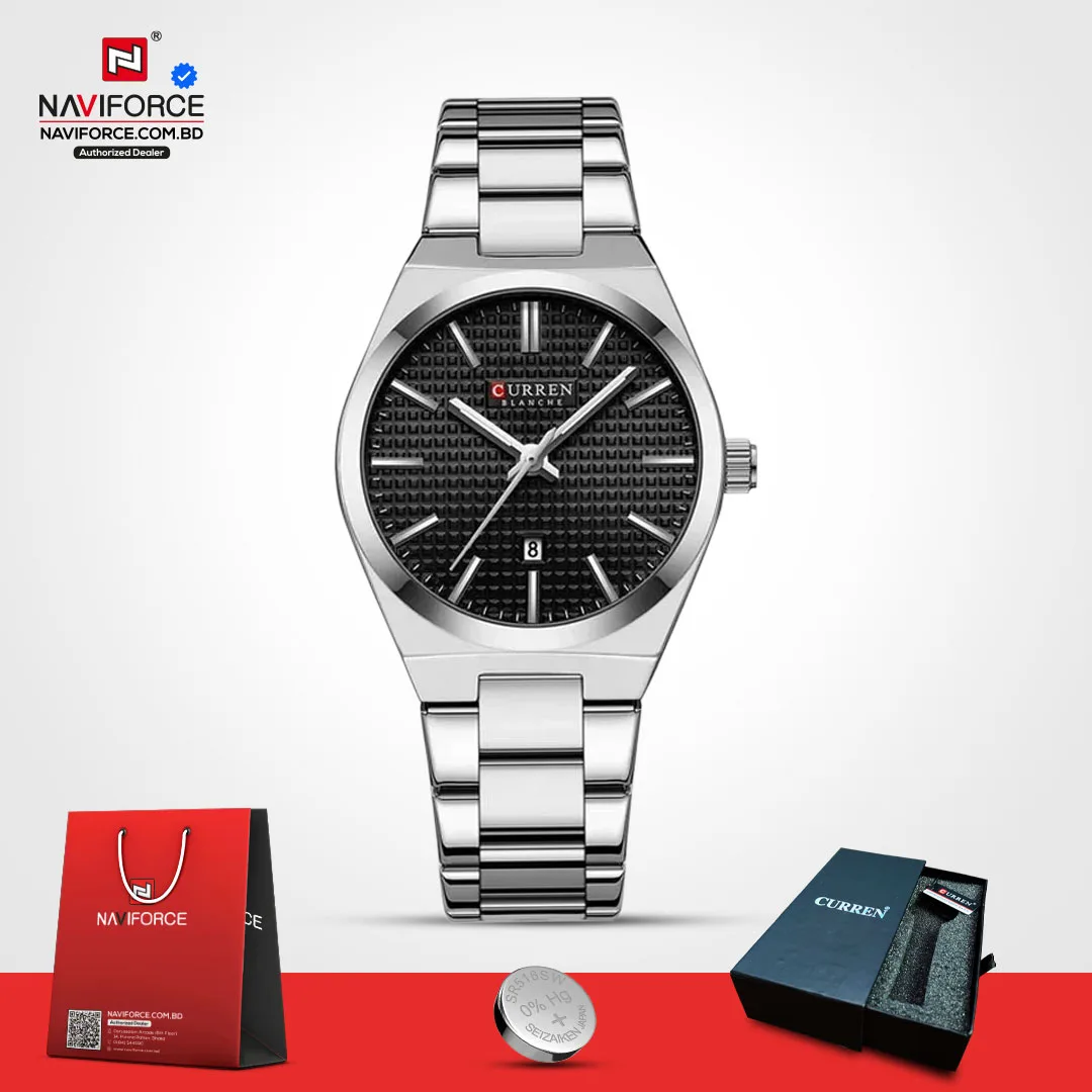 Curren-8439-CH-For-Women-–-Sliver-Black