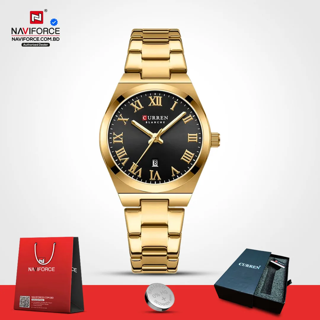 Curren-9095-CH-For-Women-–-Gold-Black