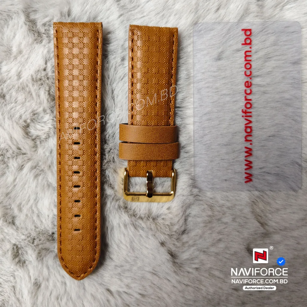 Naviforce Belt Color : Gold 24mm