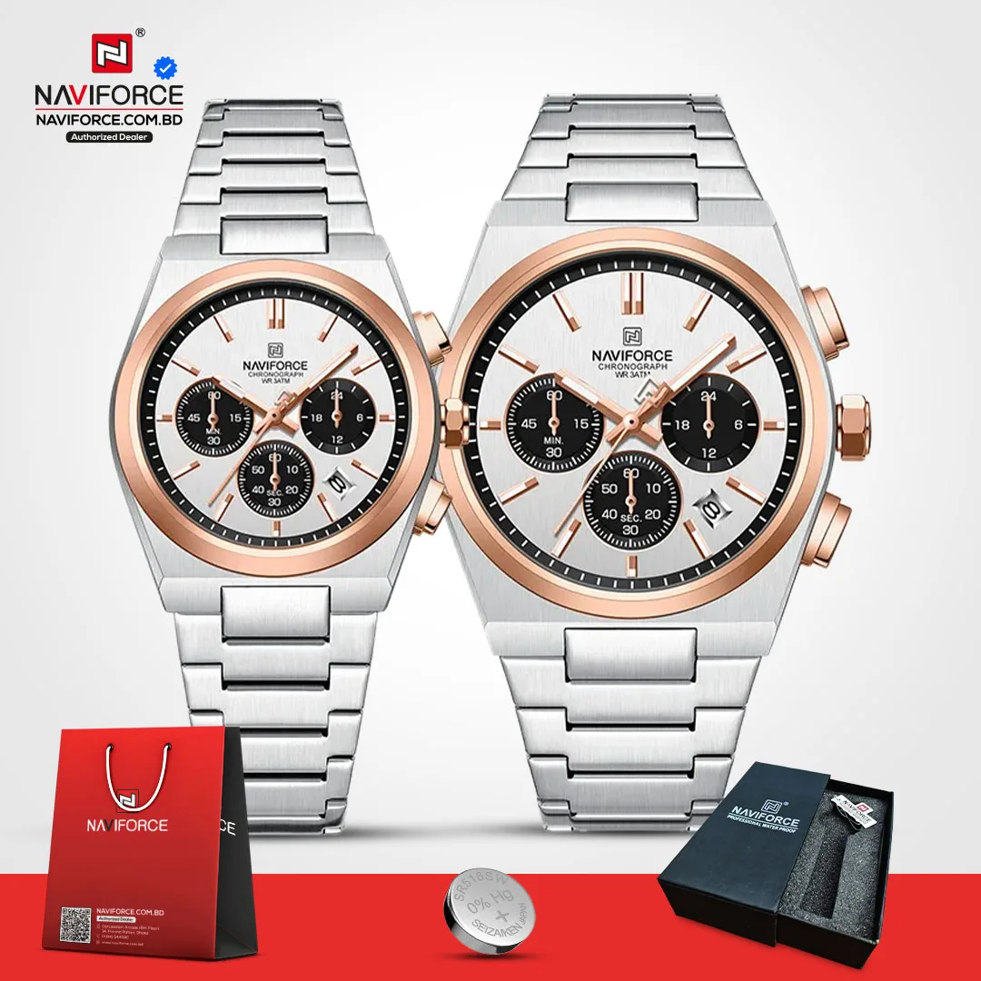 Naviforce-8048-Couple-–-Sliver-Rose-Black