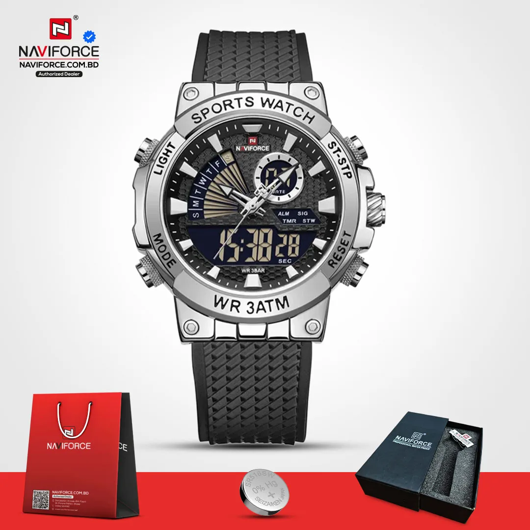 Naviforce-9219-Dual-Strap-–-Sliver-Black