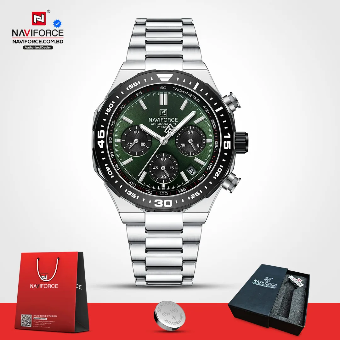 Naviforce 8049 - Sliver Green For Man