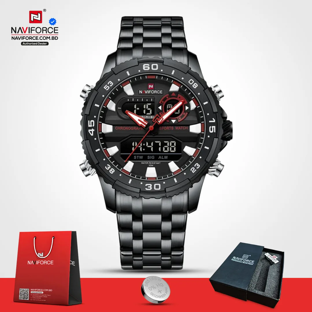 Naviforce 9234 CH For Man - Black Red