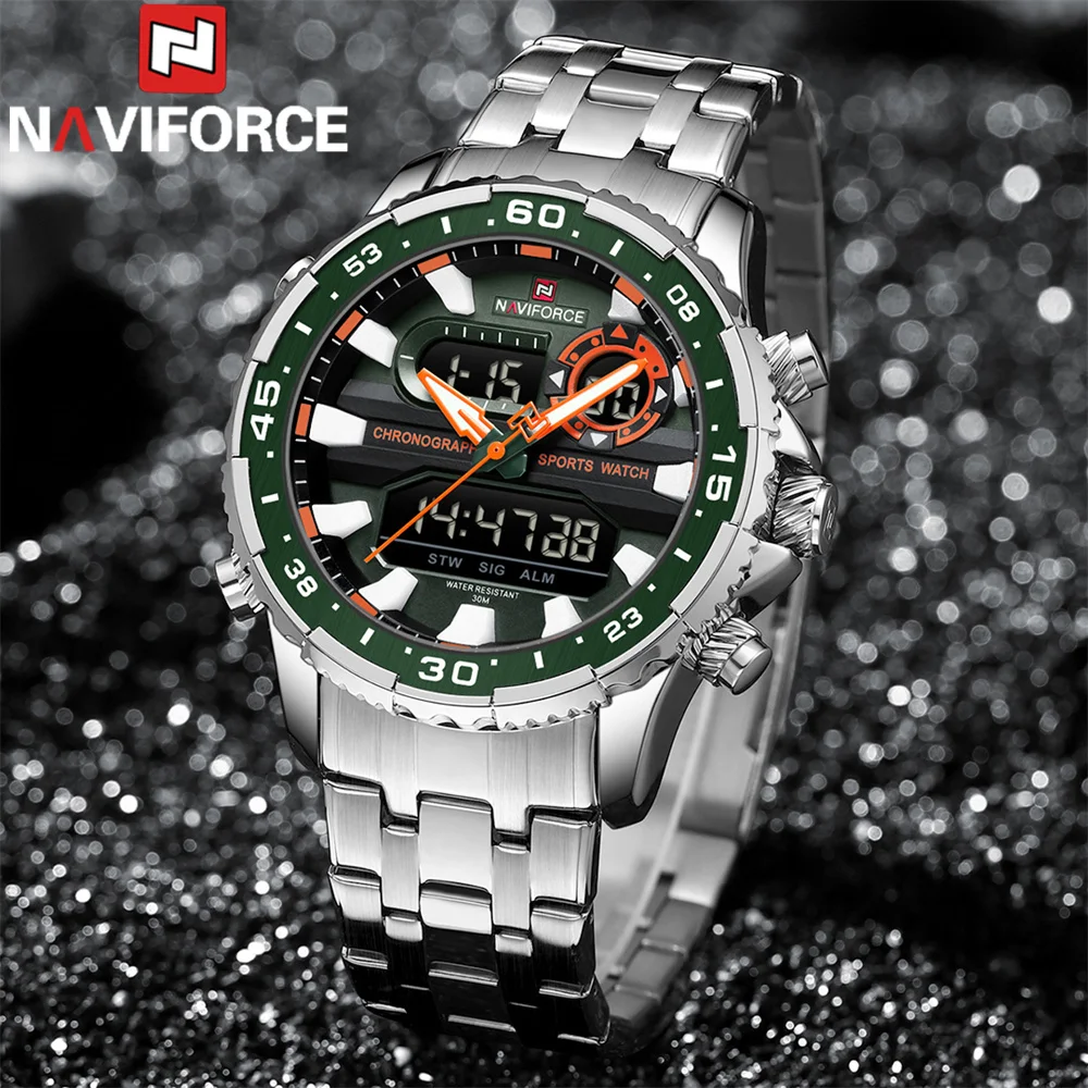 Naviforce 9234 CH For Man - Sliver Green