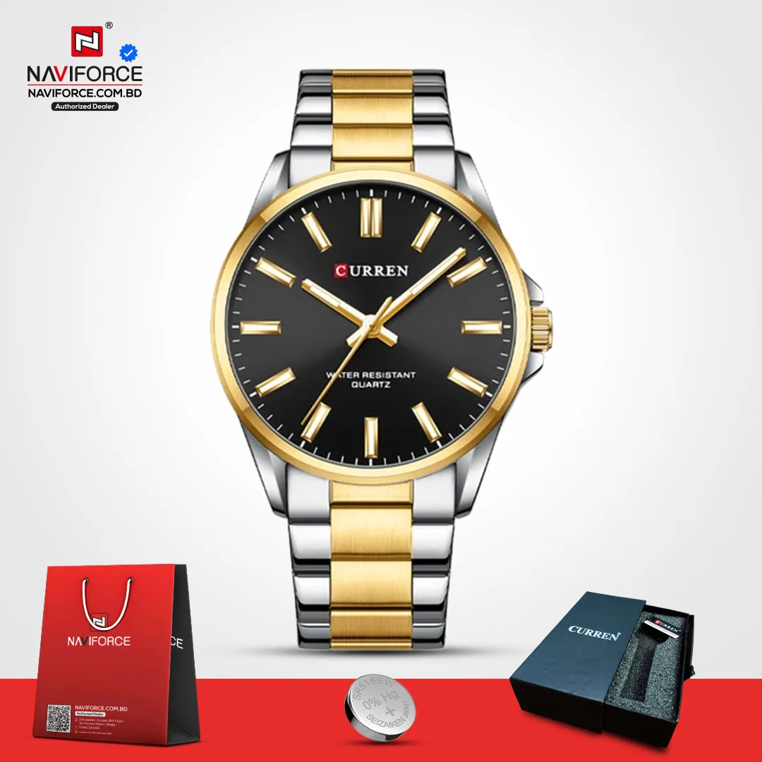 Curren-9090-–-Silver-Gold-Black