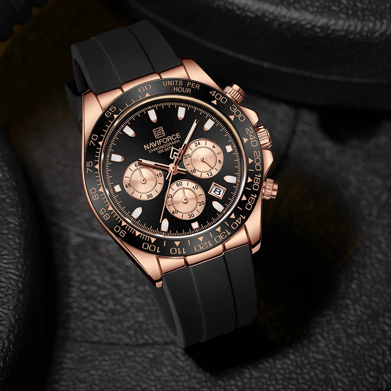 Naviforce 8054 - Rose Gold Black