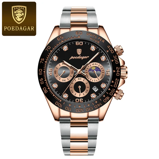 Poedagar 629 CH - Rose Gold Black