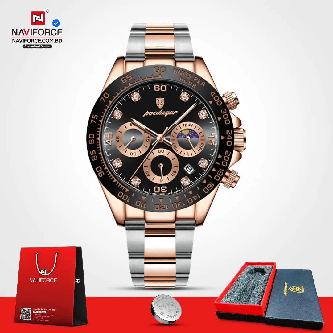 Poedagar-629-CH-–-Rose-Gold-Black