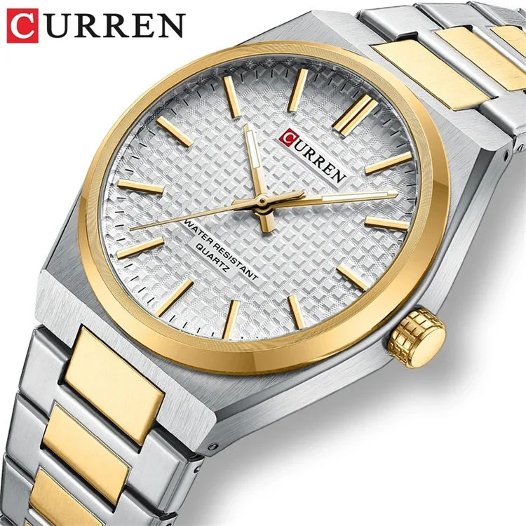 Curren 8439 CH - Silver Gold For Men