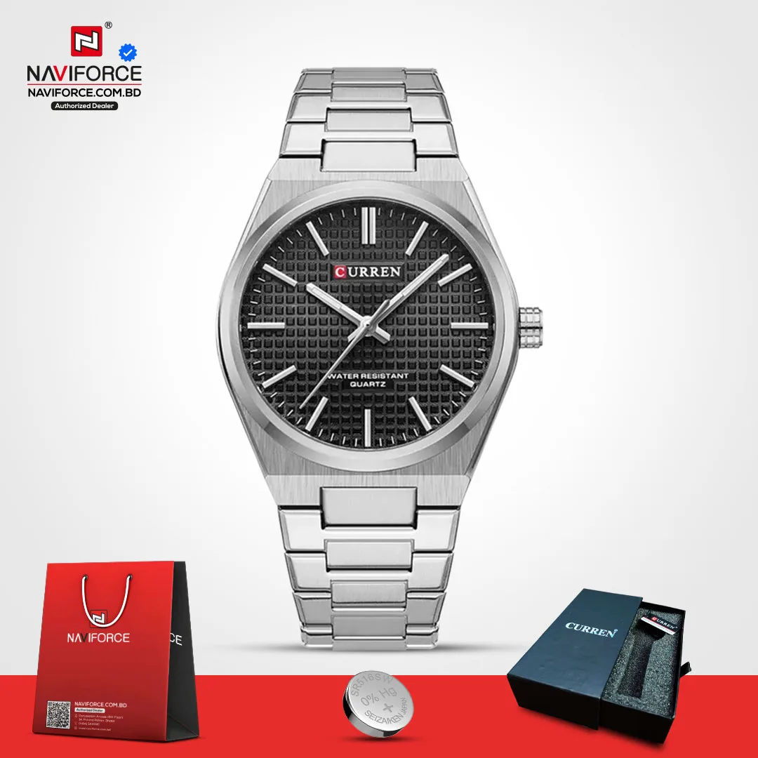 Curren-8439-CH-–-Silver-Black-For-Men