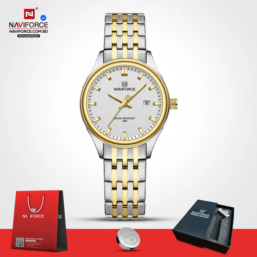 Naviforce-8039-–-Sliver-Gold-For-Woman