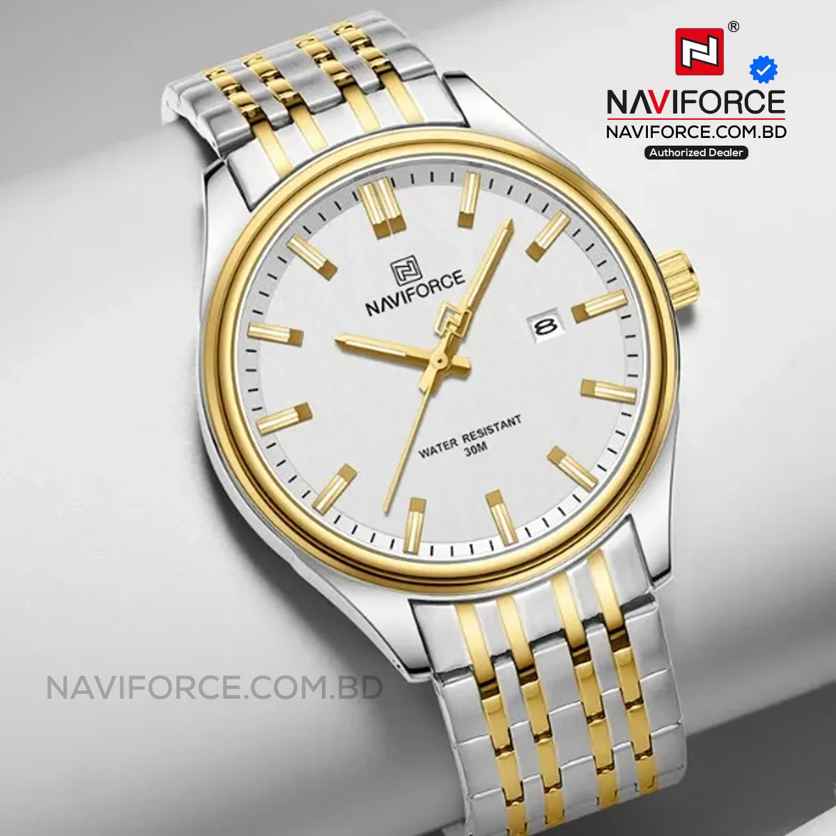 Naviforce 8039 - Sliver Gold