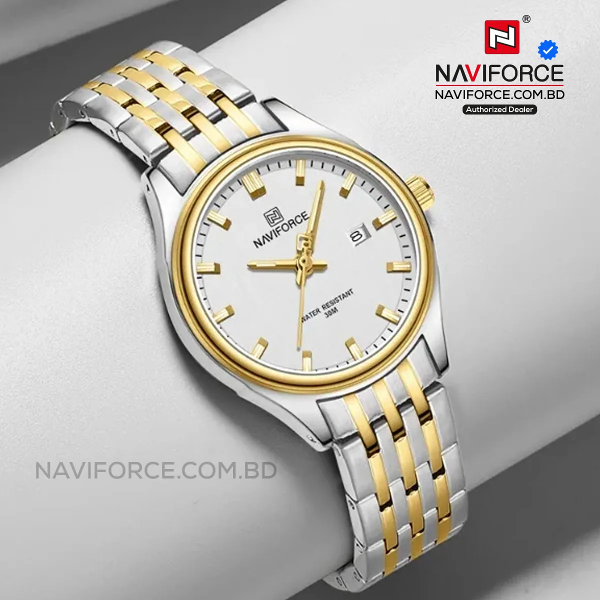 Naviforce 8039 - Sliver Gold For Woman