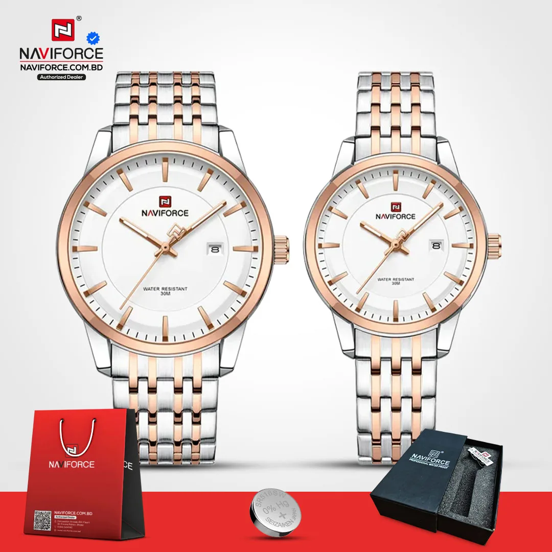 Naviforce-9228-Couple-–-Sliver-Rose