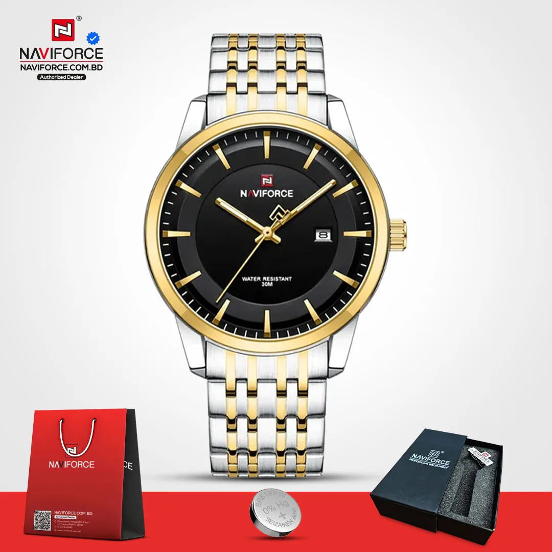 Naviforce-9228-–-Black-Gold-For-Man