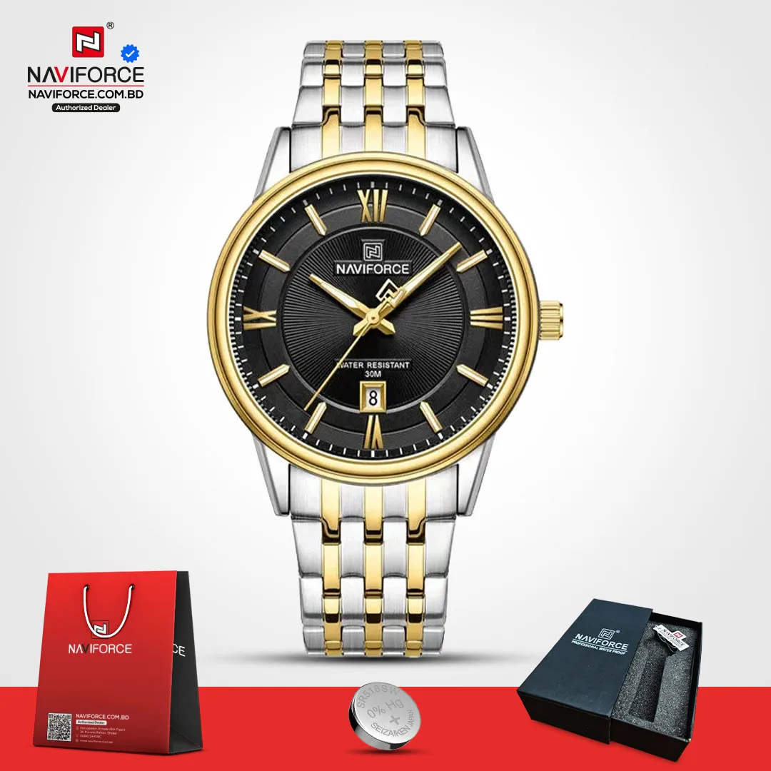 Naviforce-8040-For-Men-–-Gold-Black