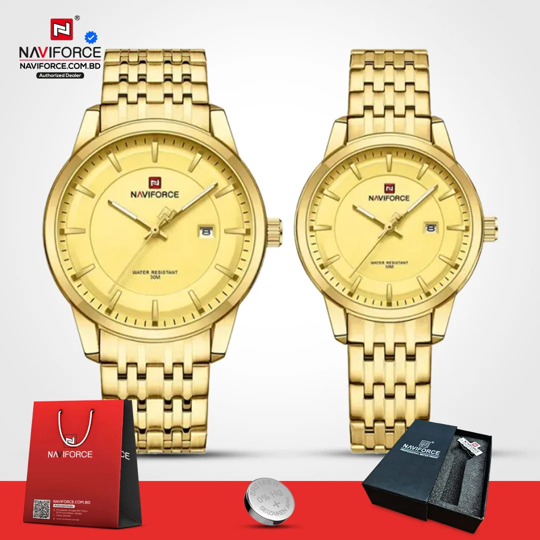 Naviforce-8039-Couple-–-Gold