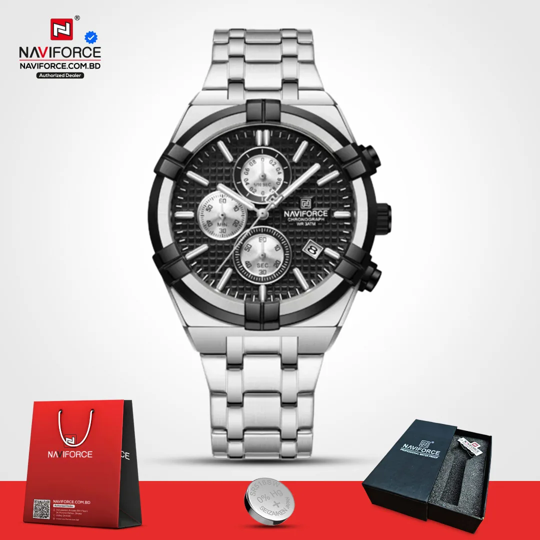 Naviforce-8042-CH-–-Sliver-Black