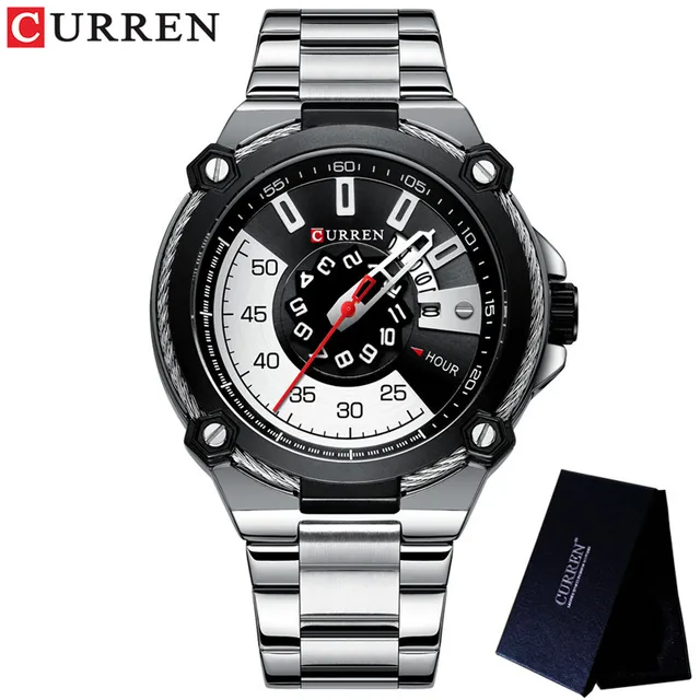 Curren 8345 - Silver Black