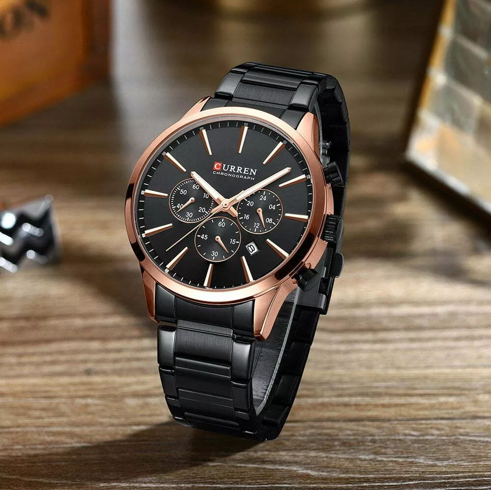 Curren 8435 - Black Rose Gold