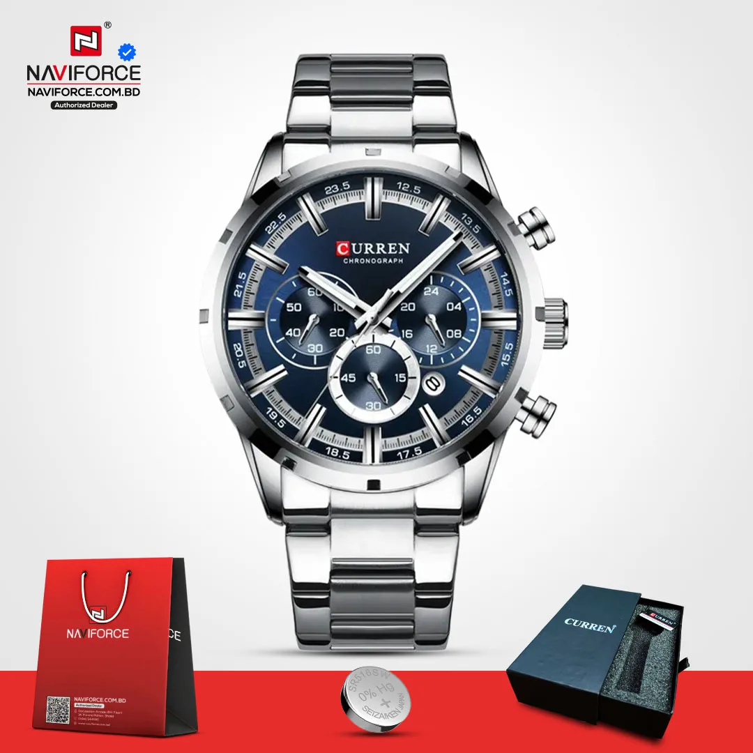 Curren-8355-–-Silver-Blue