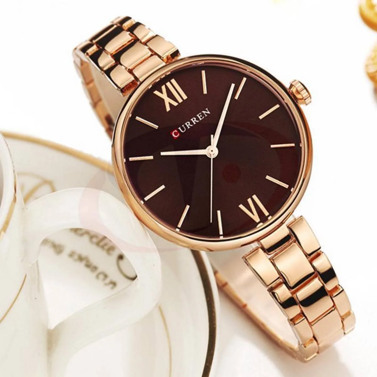 Curren 9017 CH - Rose Gold Coffee