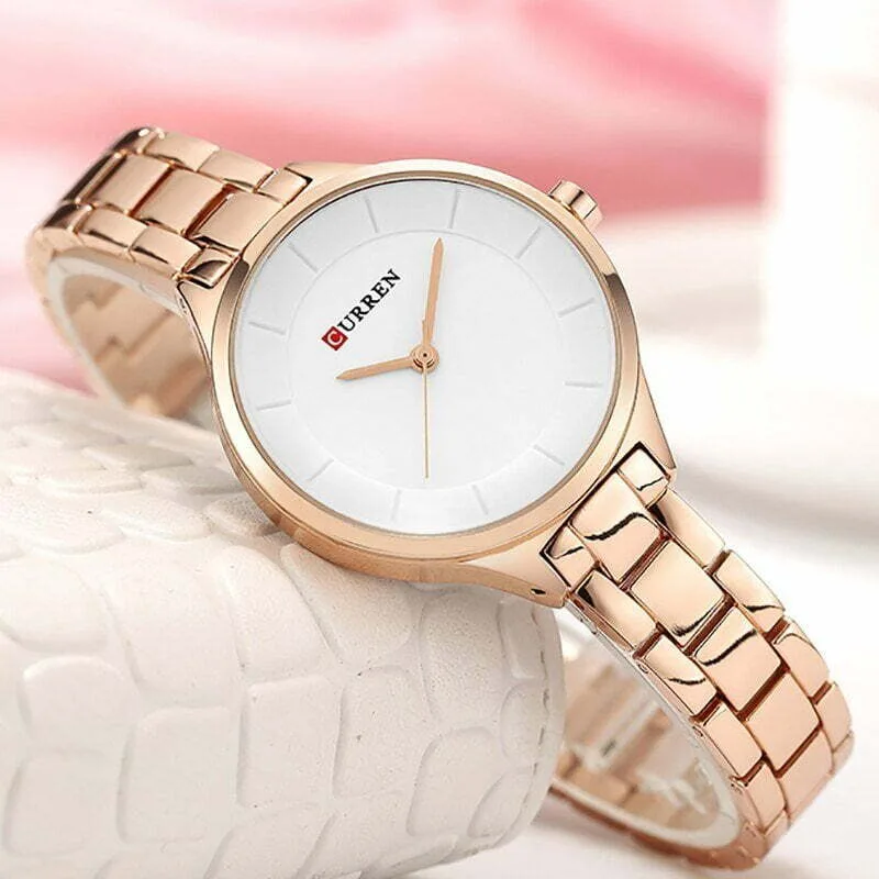 Curren 9015 Women - Rose Gold White