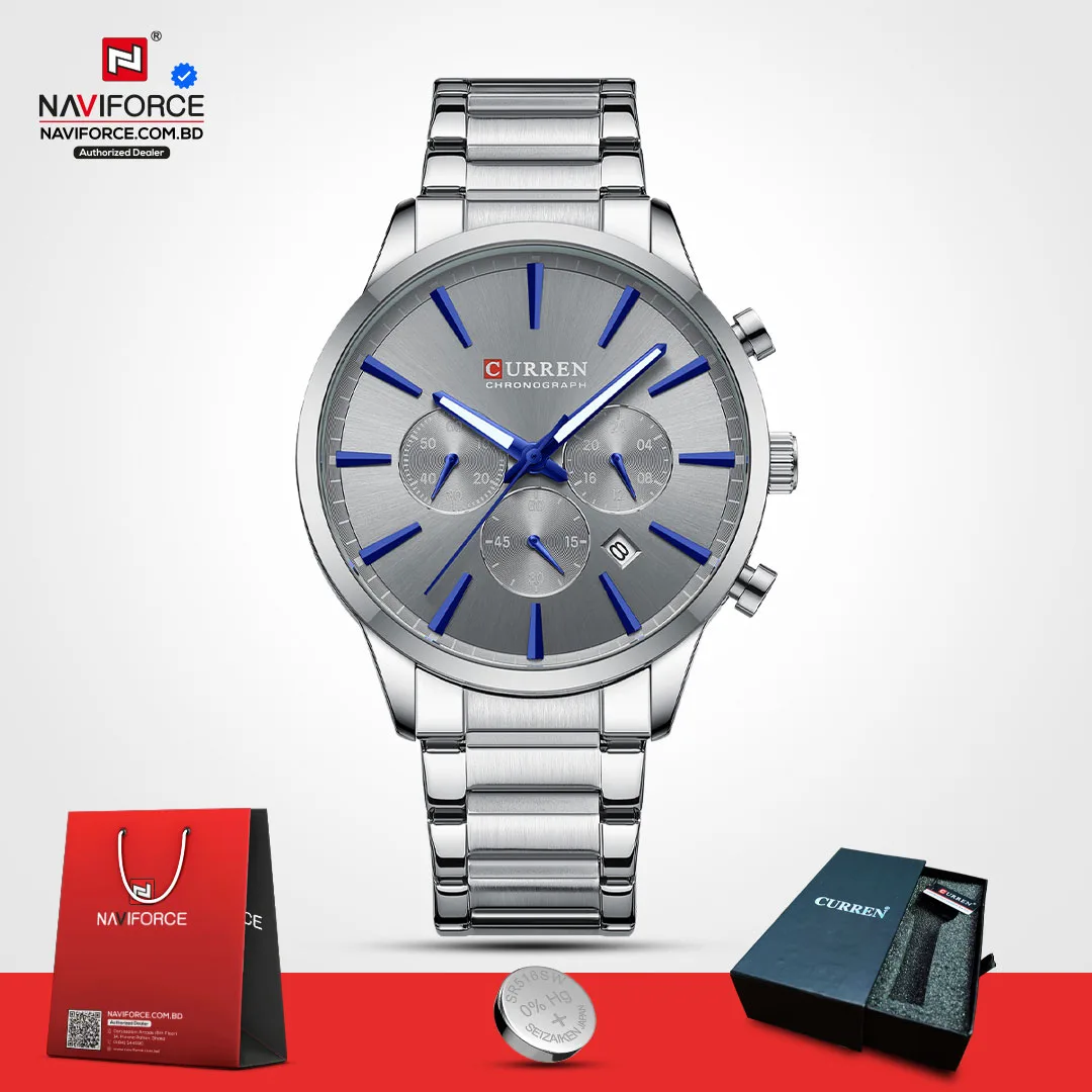 Curren-8435-–-Silver-Gray