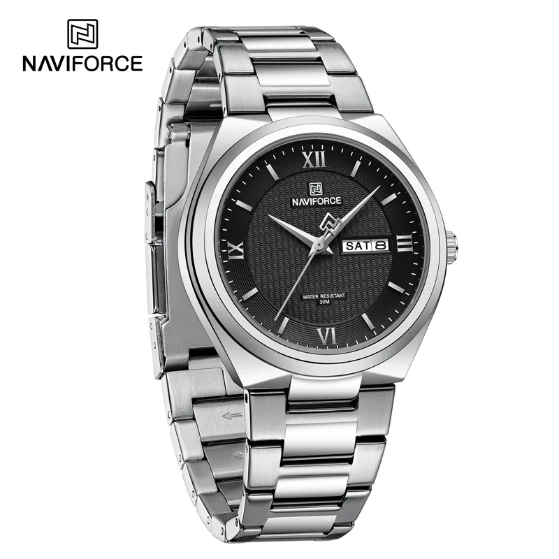 Naviforce 8030 CH - Silver Black
