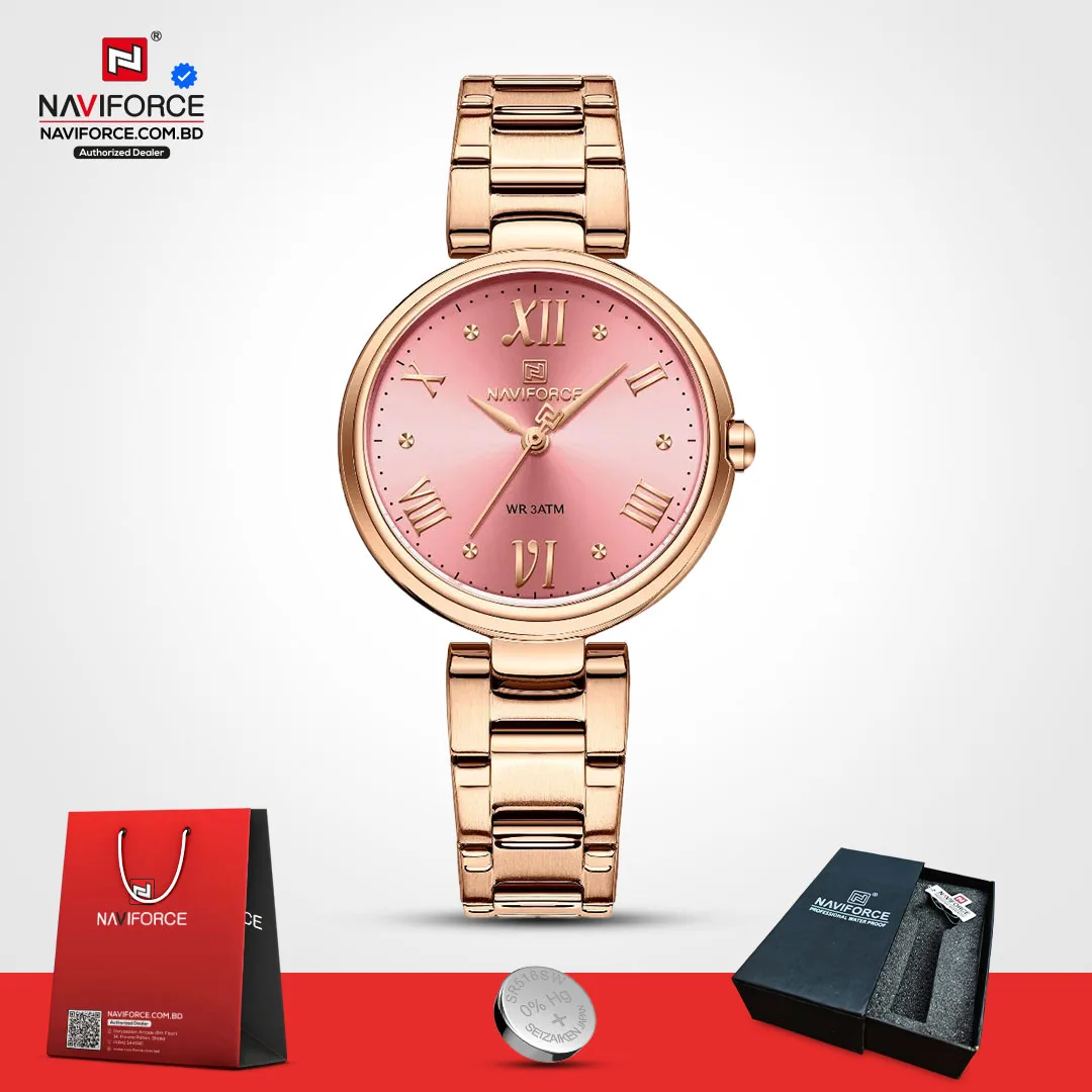 Naviforce-5030-Women-Watch-–-RoseGold-Pink