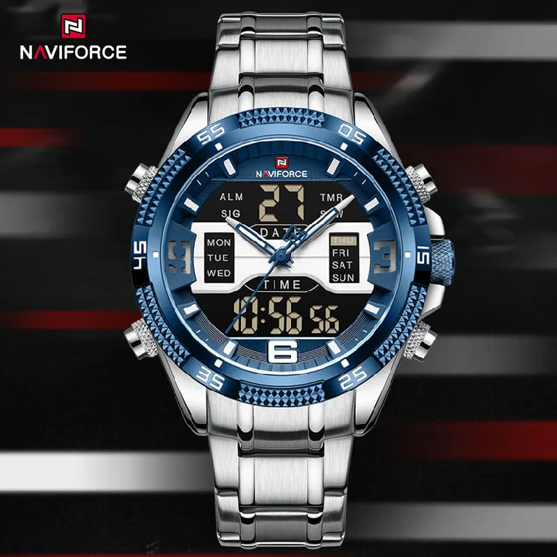 Naviforce 9201 CH - Silver Blue