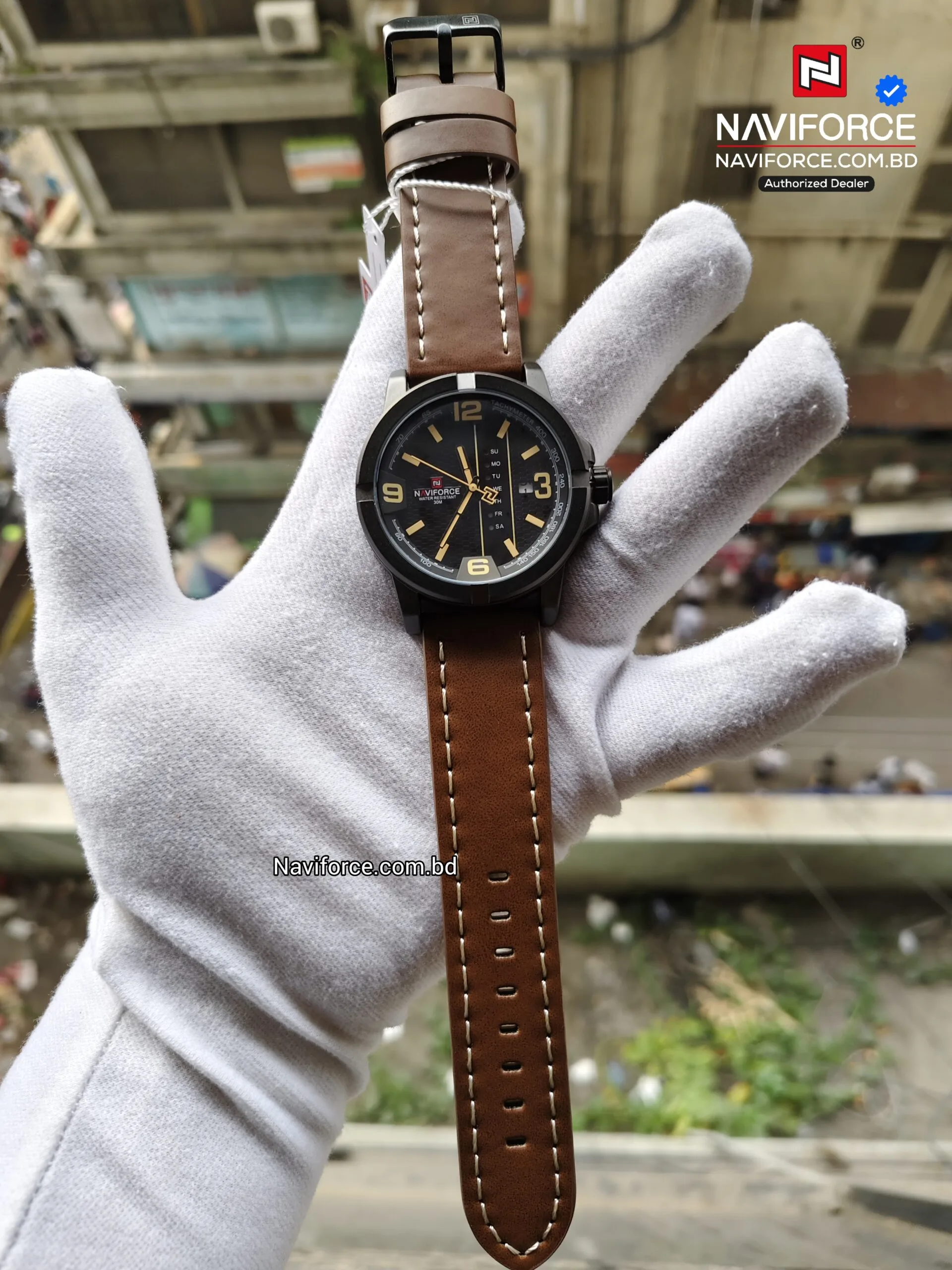 Naviforce 9177 Black Brown 1