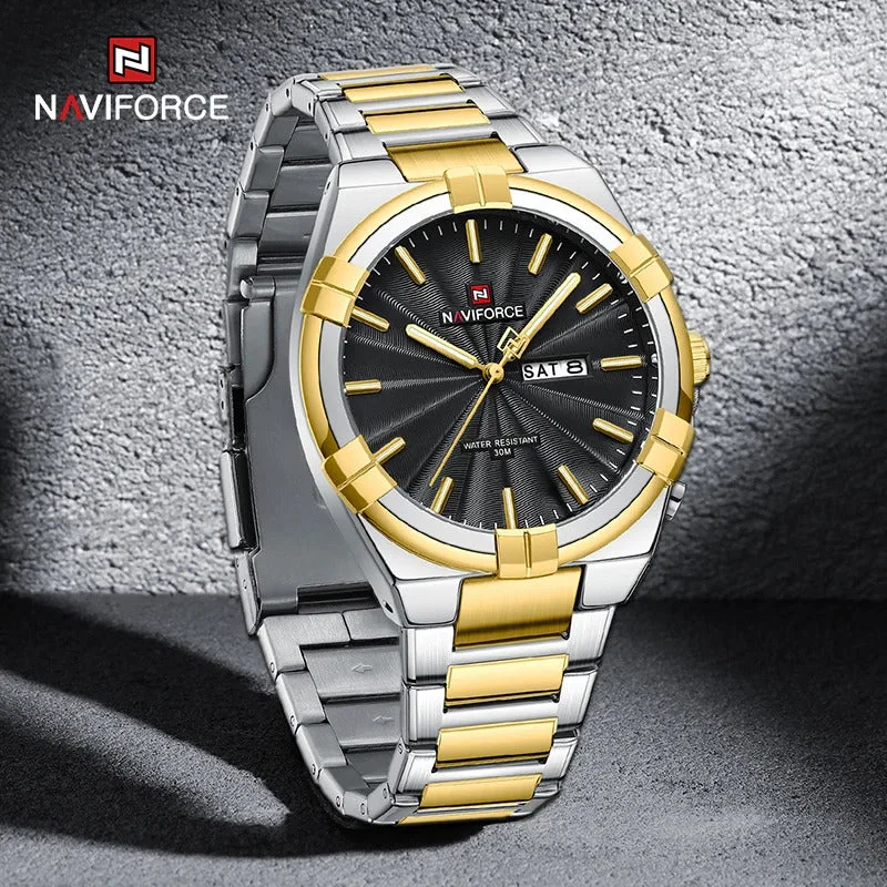 Naviforce 9218 CH - Black Gold