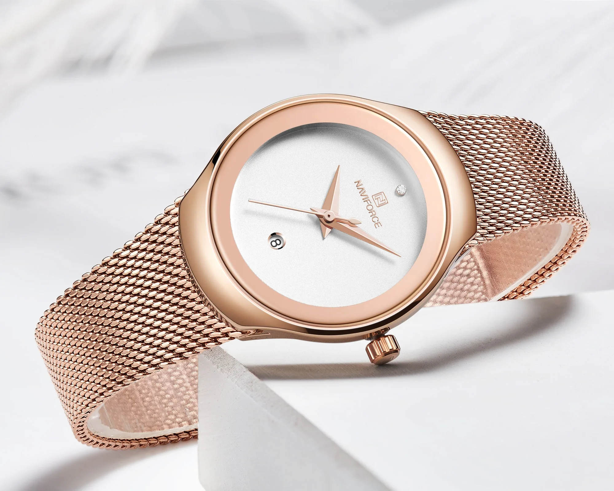 Naviforce 5004 - RoseGold White