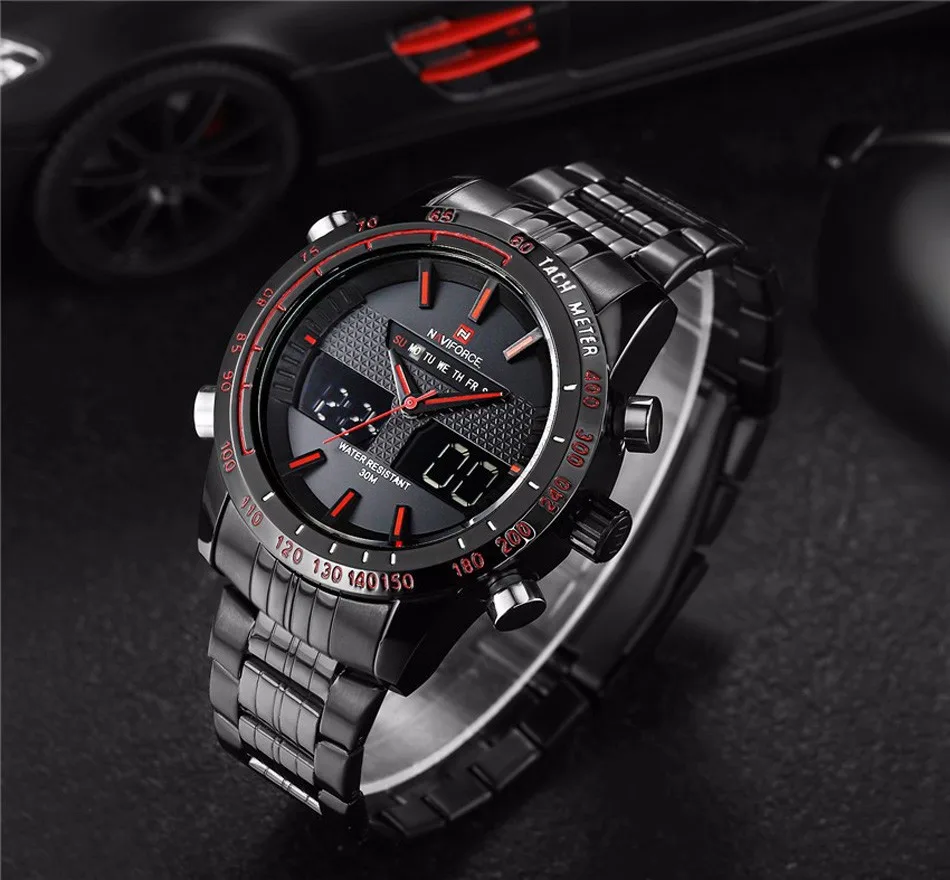 Naviforce 9024 CH - Black Red