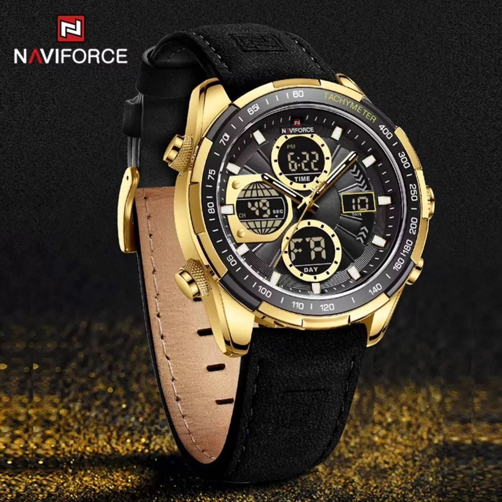 Naviforce 9197 L - Black Gold