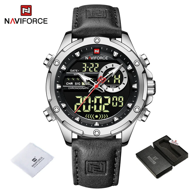 Naviforce 9208 L - Silver Black