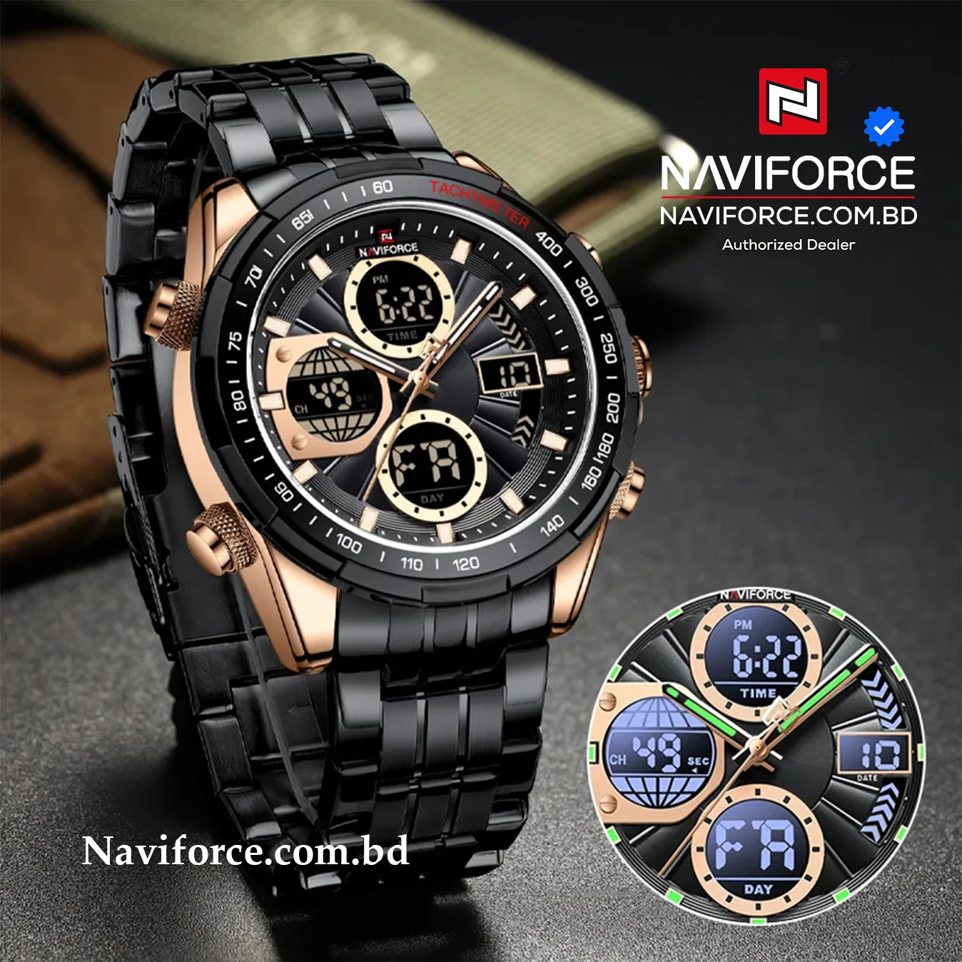 Naviforce 9197 CH - Black