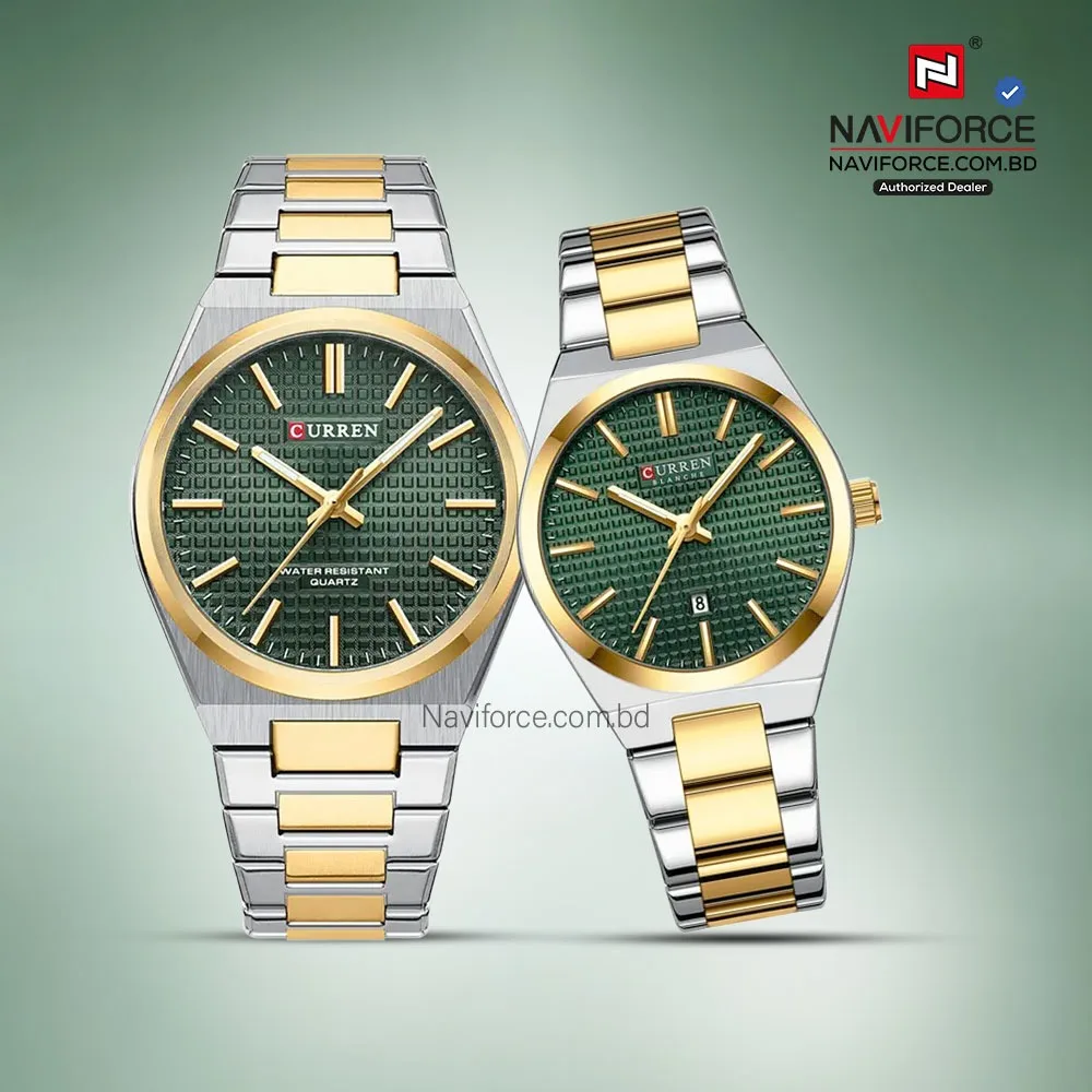 Curren 8439 Couple - Gold Green