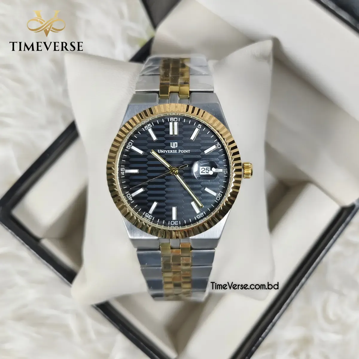 Universe Point A15 Men's Watch - Silver Gold Black