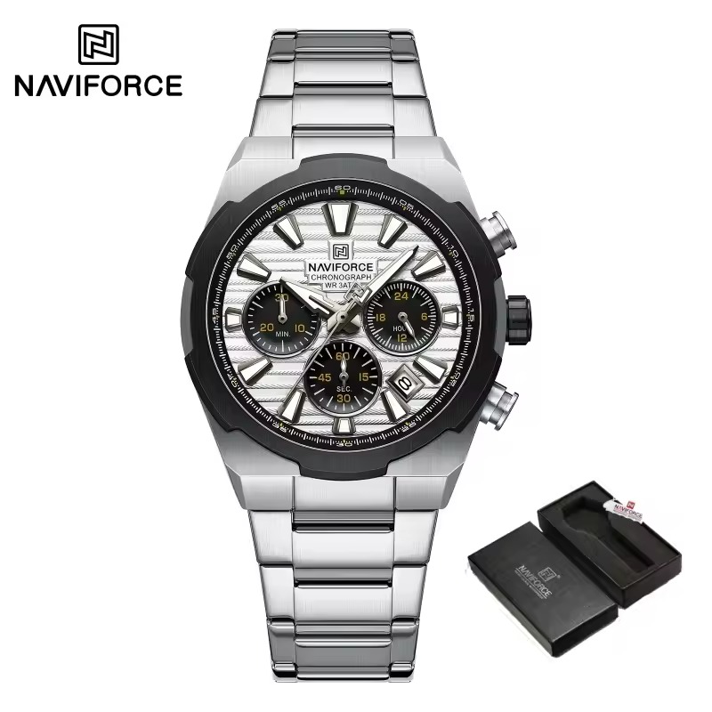 Naviforce 8081 - Silver White