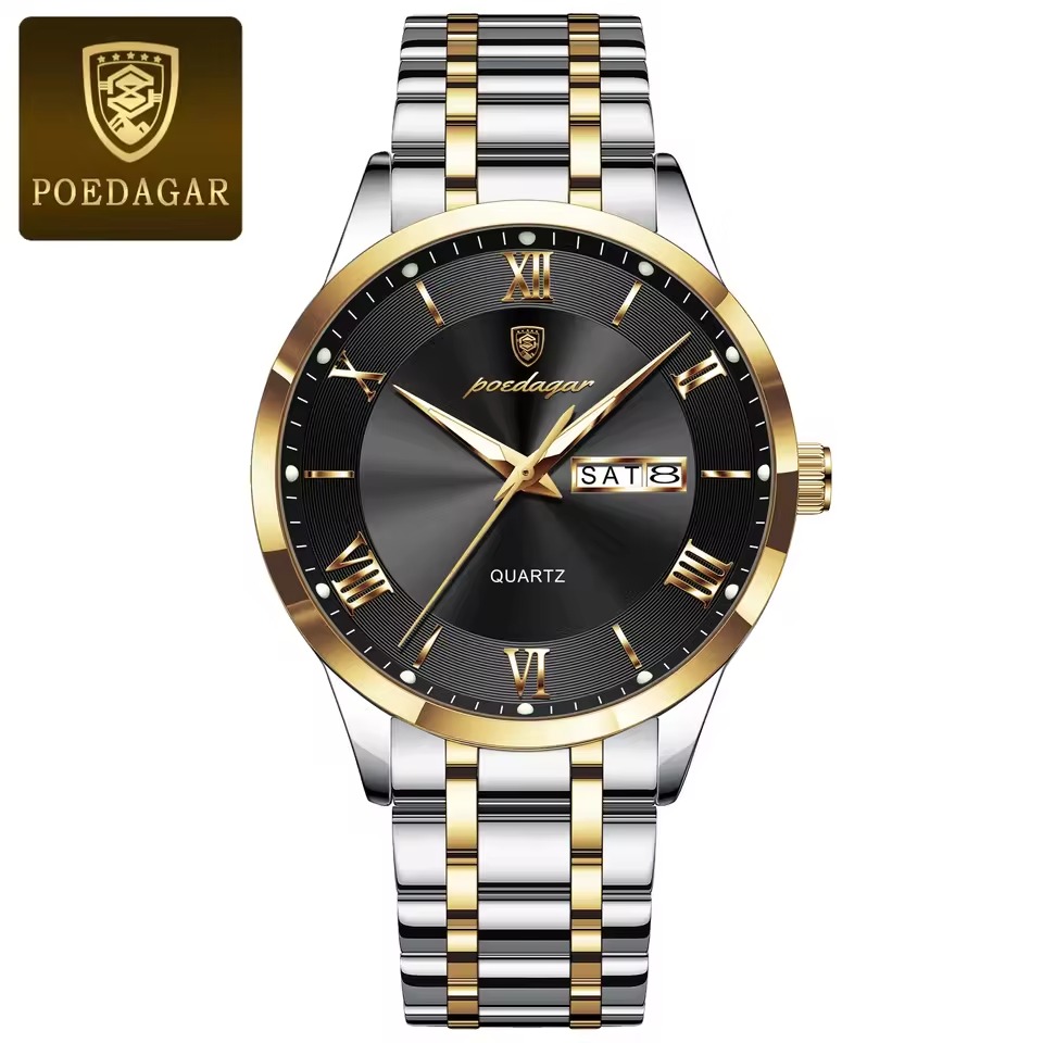 Poedagar 978 CH For Men - Silver Gold Black