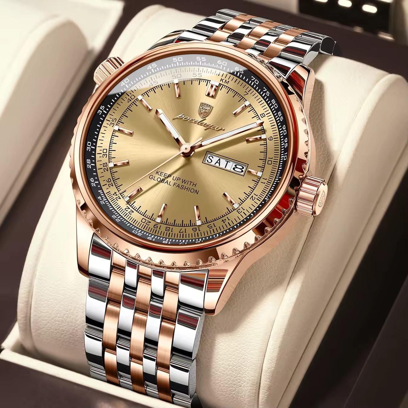 Poedagar 673 CH For Men - Rose Gold