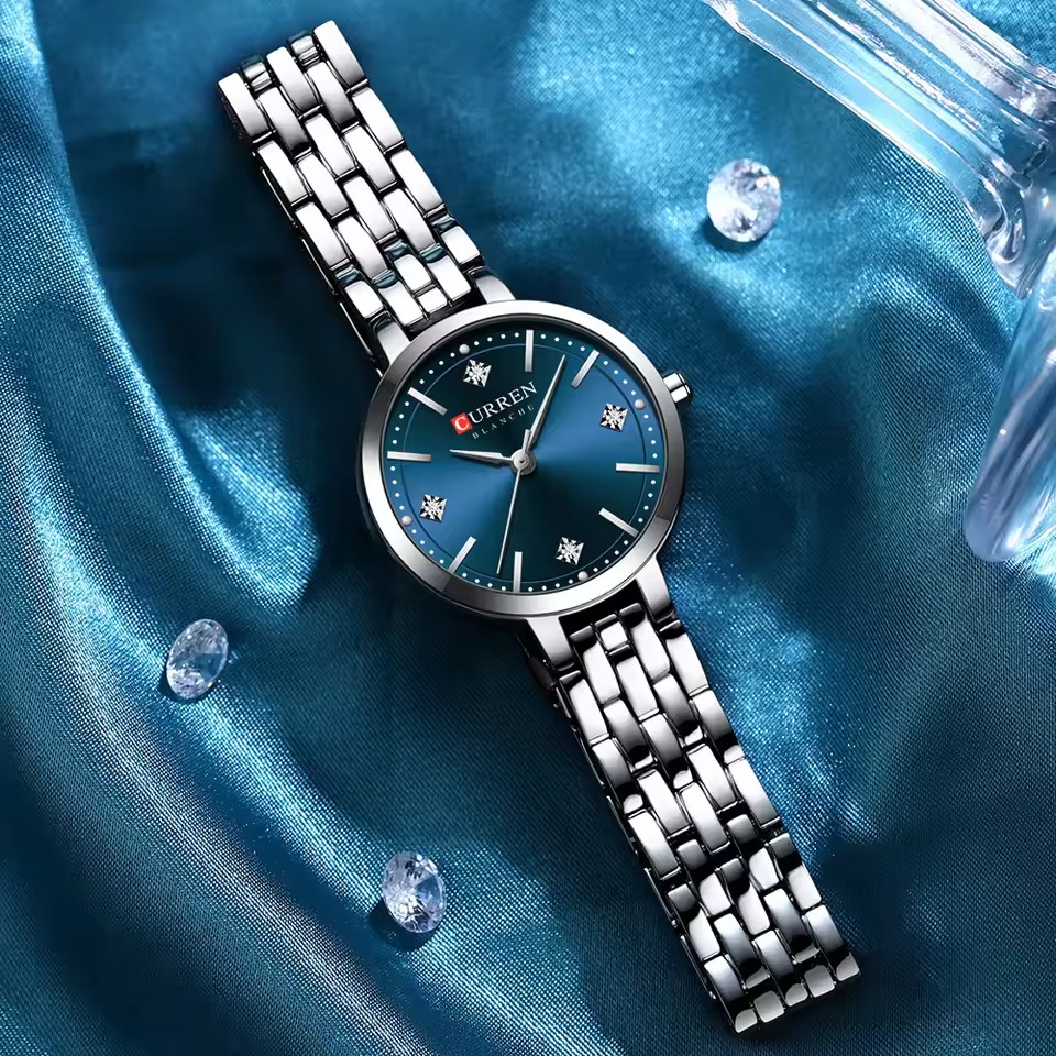 Curren 9106 Ladies Watch - Silver Blue